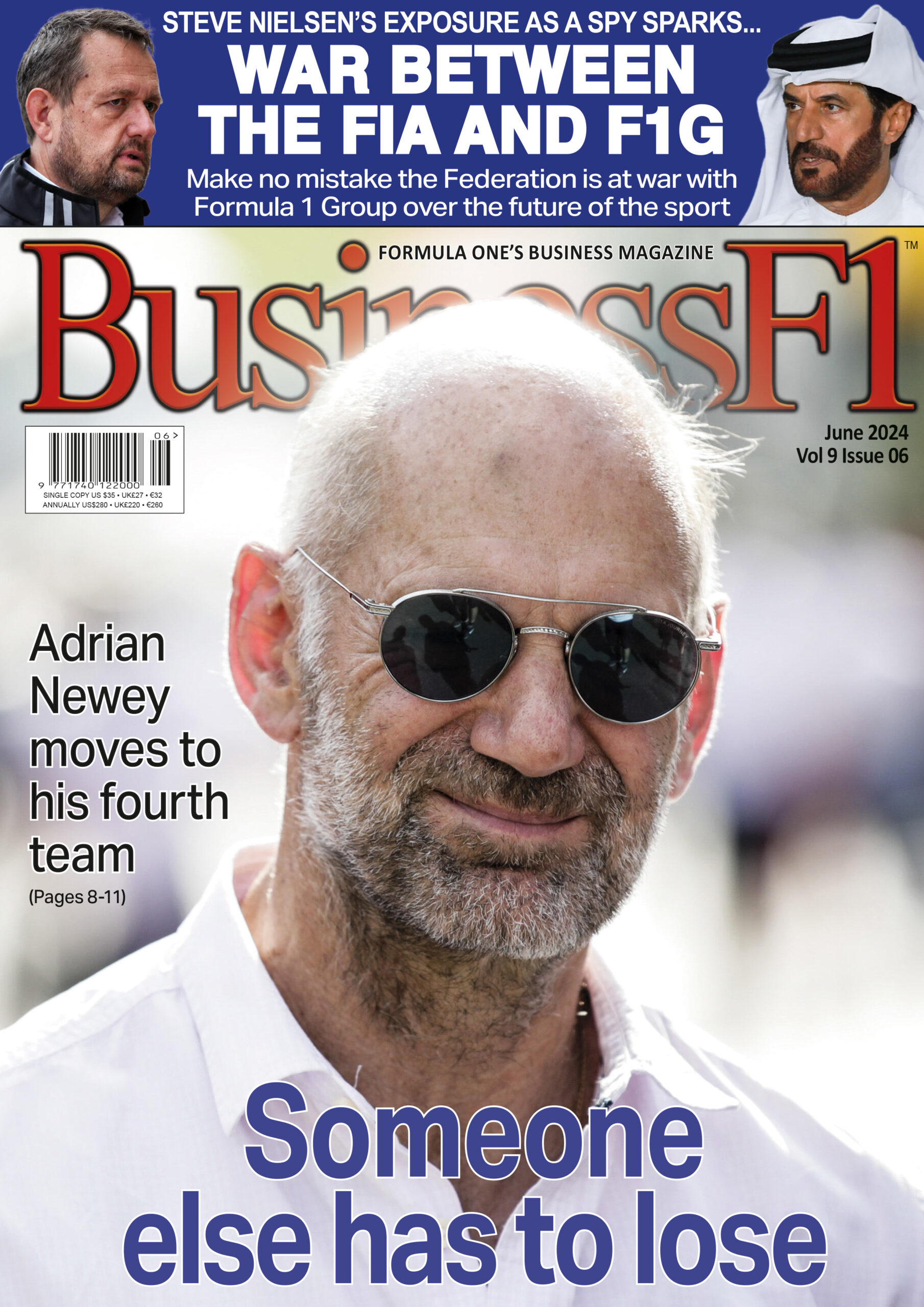 BusinessF1 Magazine June 2024 Front Cover Adrian Newey